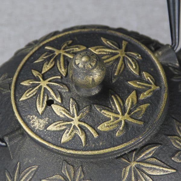 Gold bamboo teapot — view 2