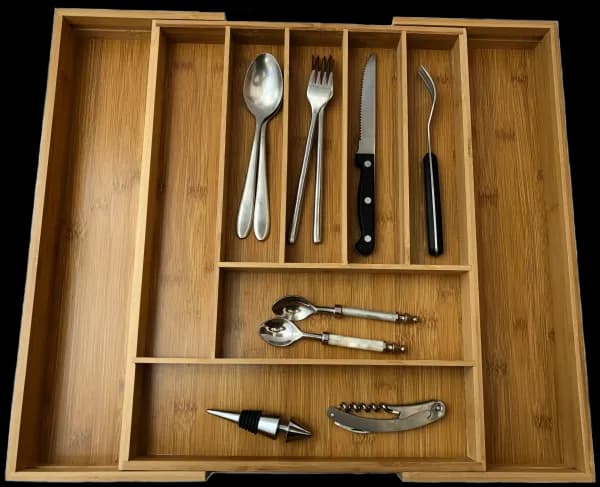 Bamboo drawer organiser